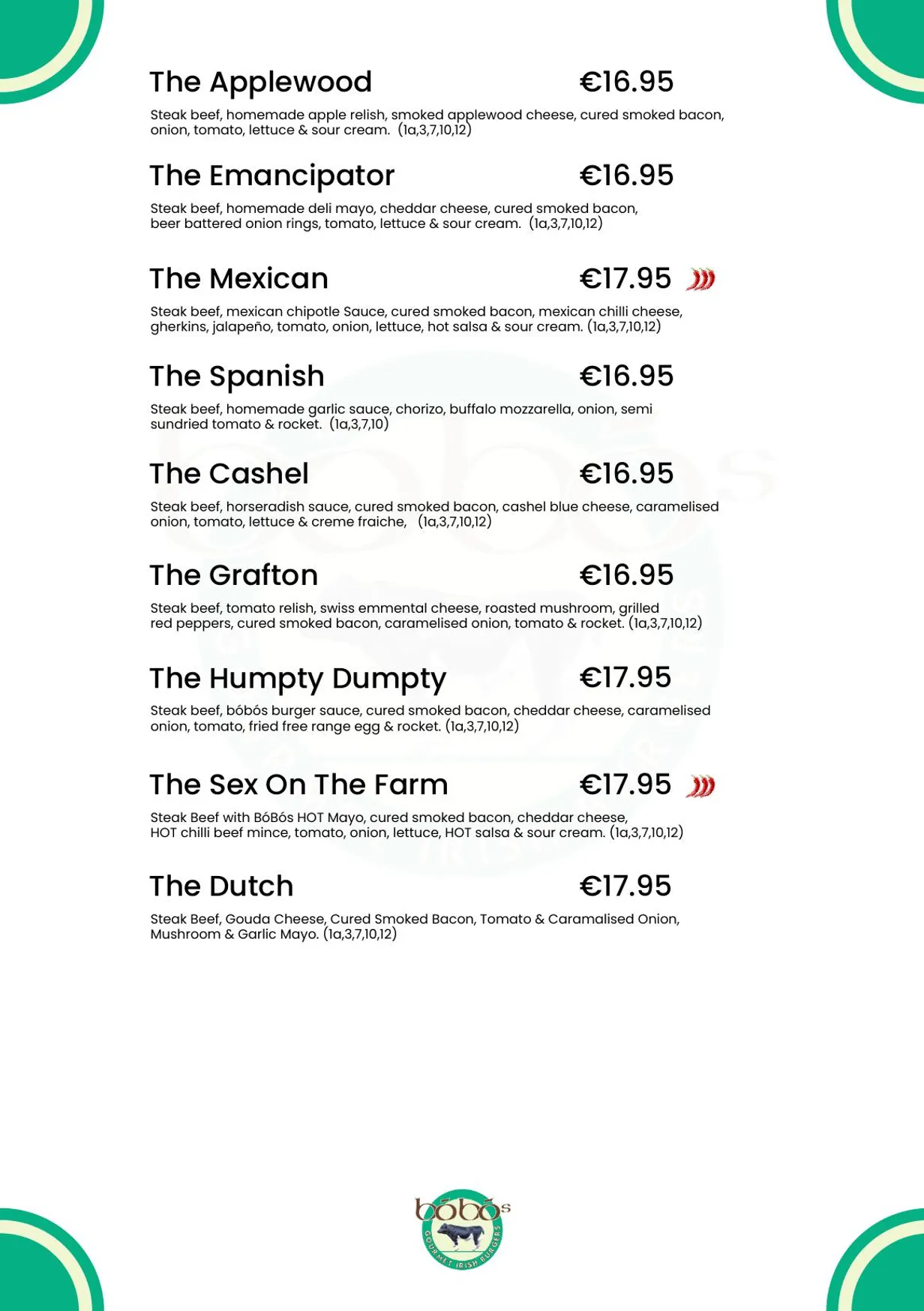 Bóbós menu, page 5