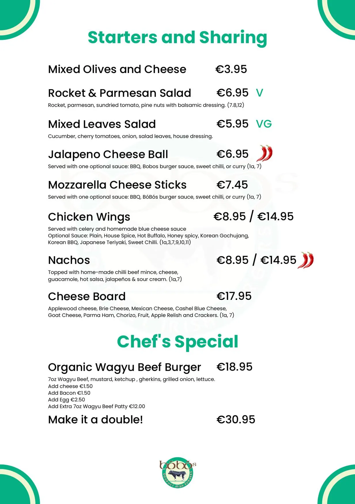 Bóbós menu, page 3