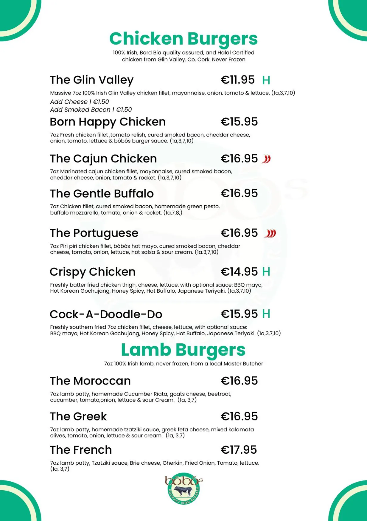 Bóbós menu, page 6