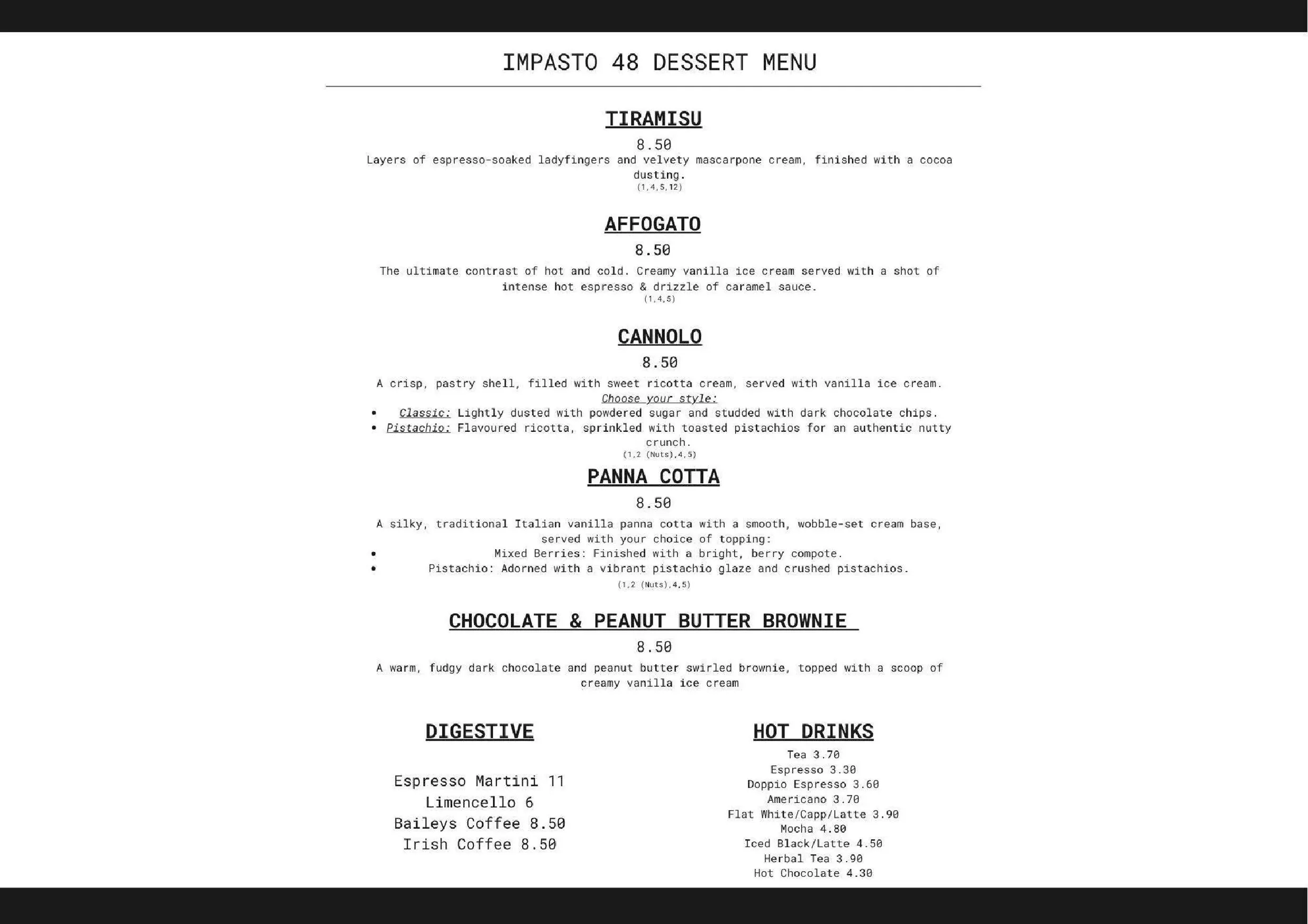 Impasto 48 menu, page 4