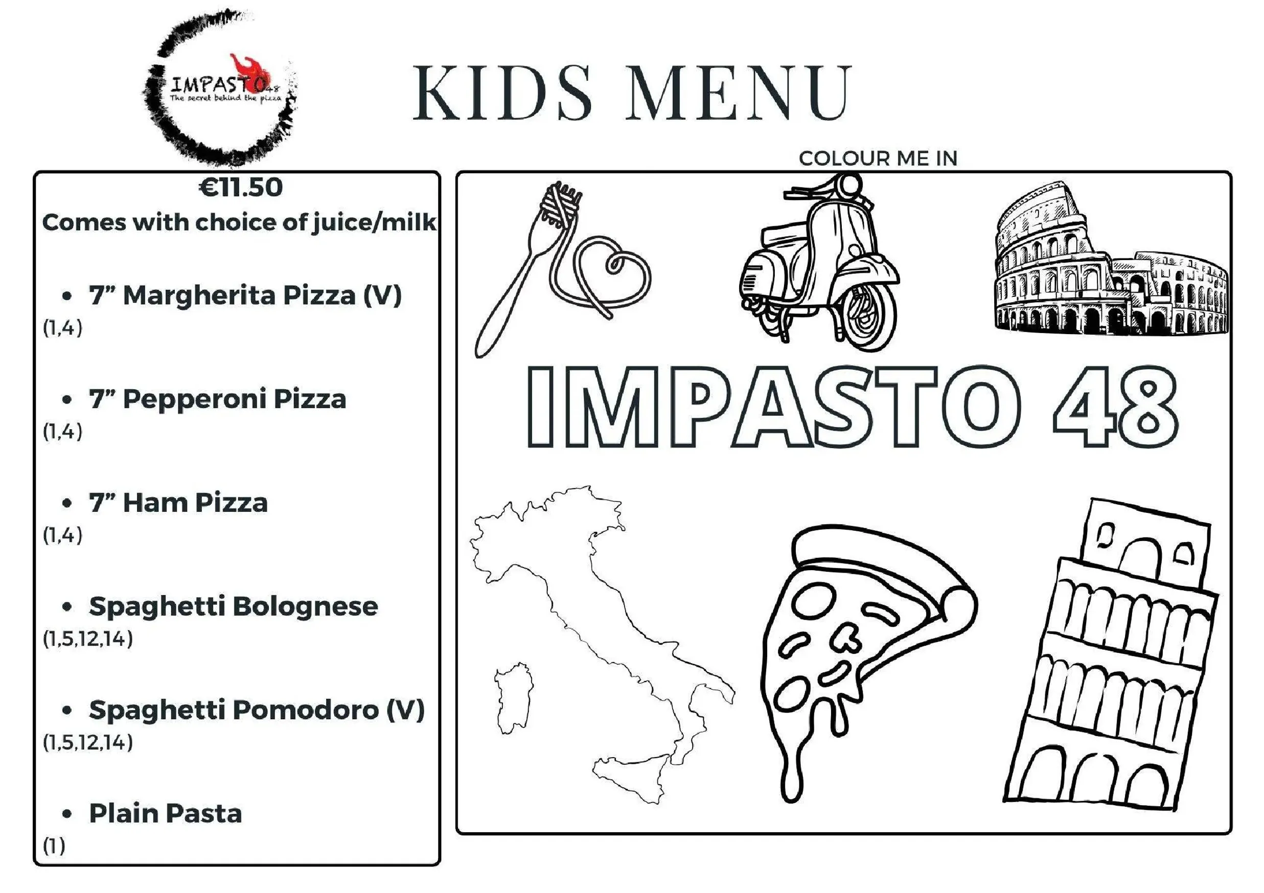 Impasto 48 menu, page 5