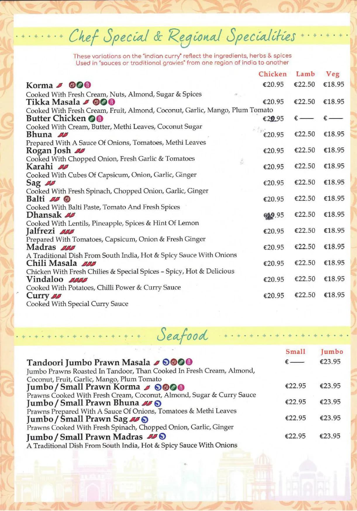 Spice of India Clonsilla menu, page 3