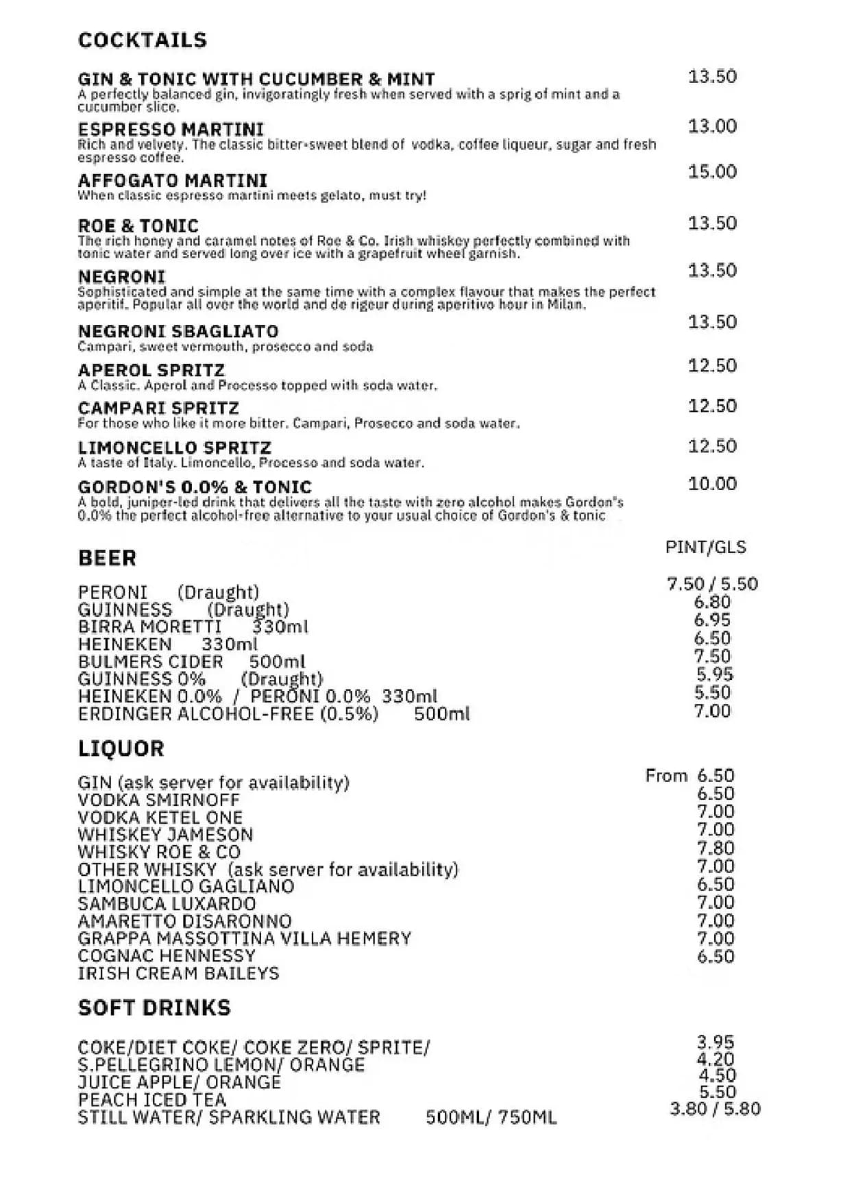Di Luca menu, page 7
