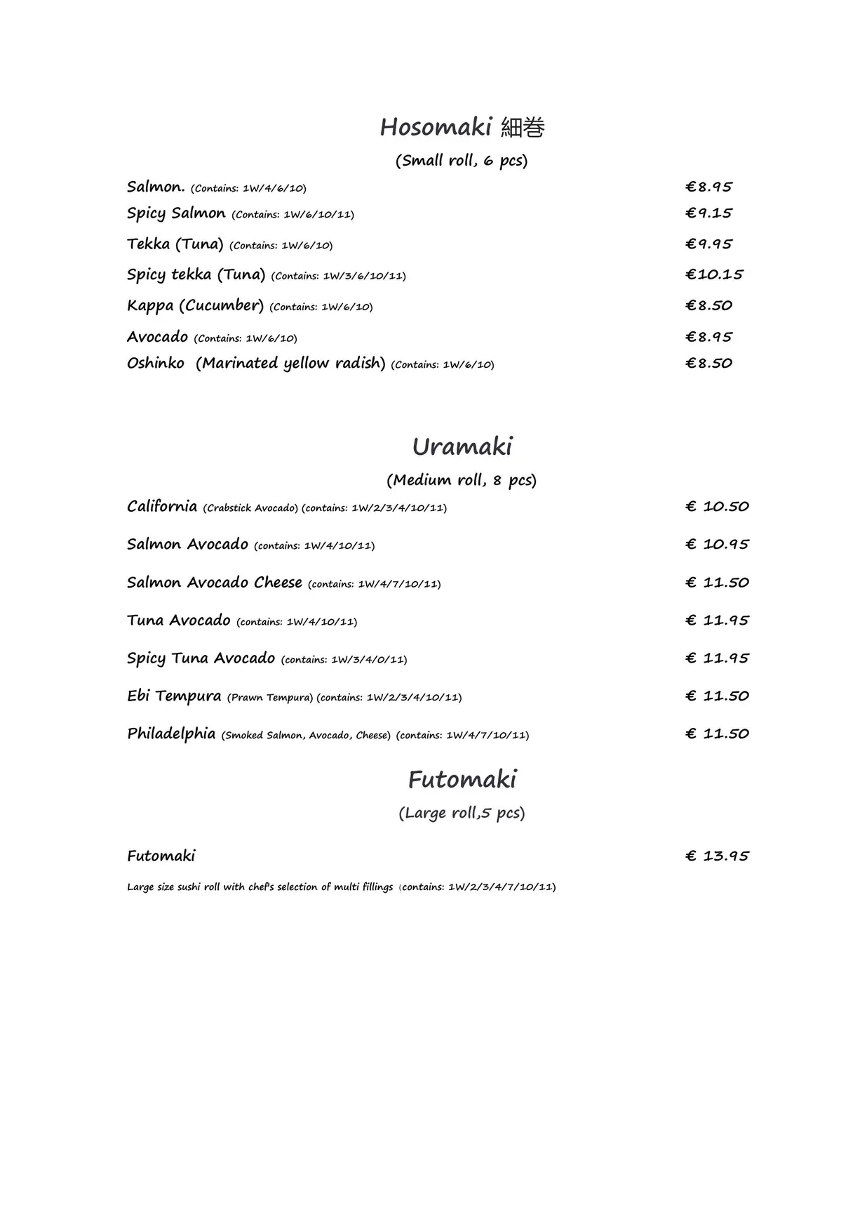 Hana Izakaya menu, page 4