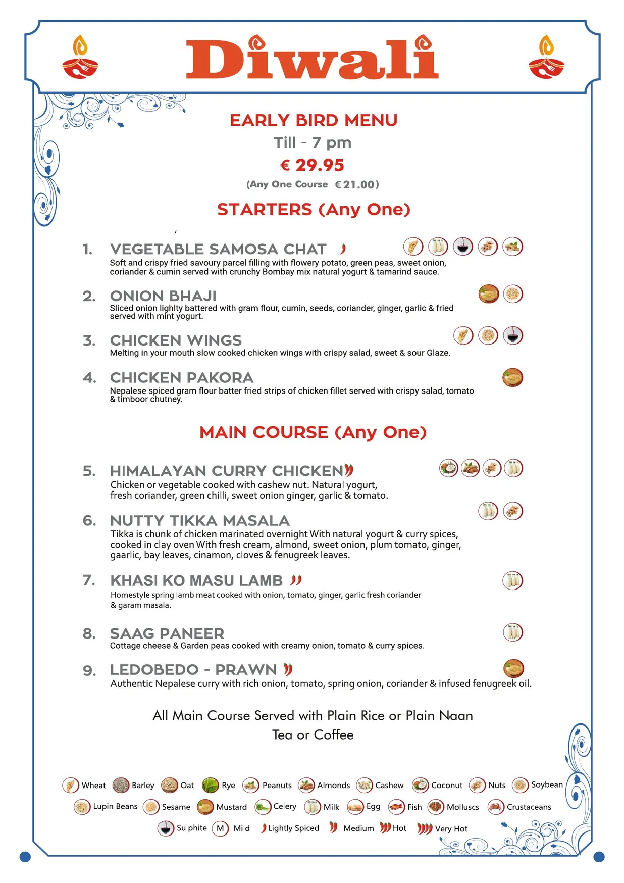 Diwali Camden Street menu, page 12