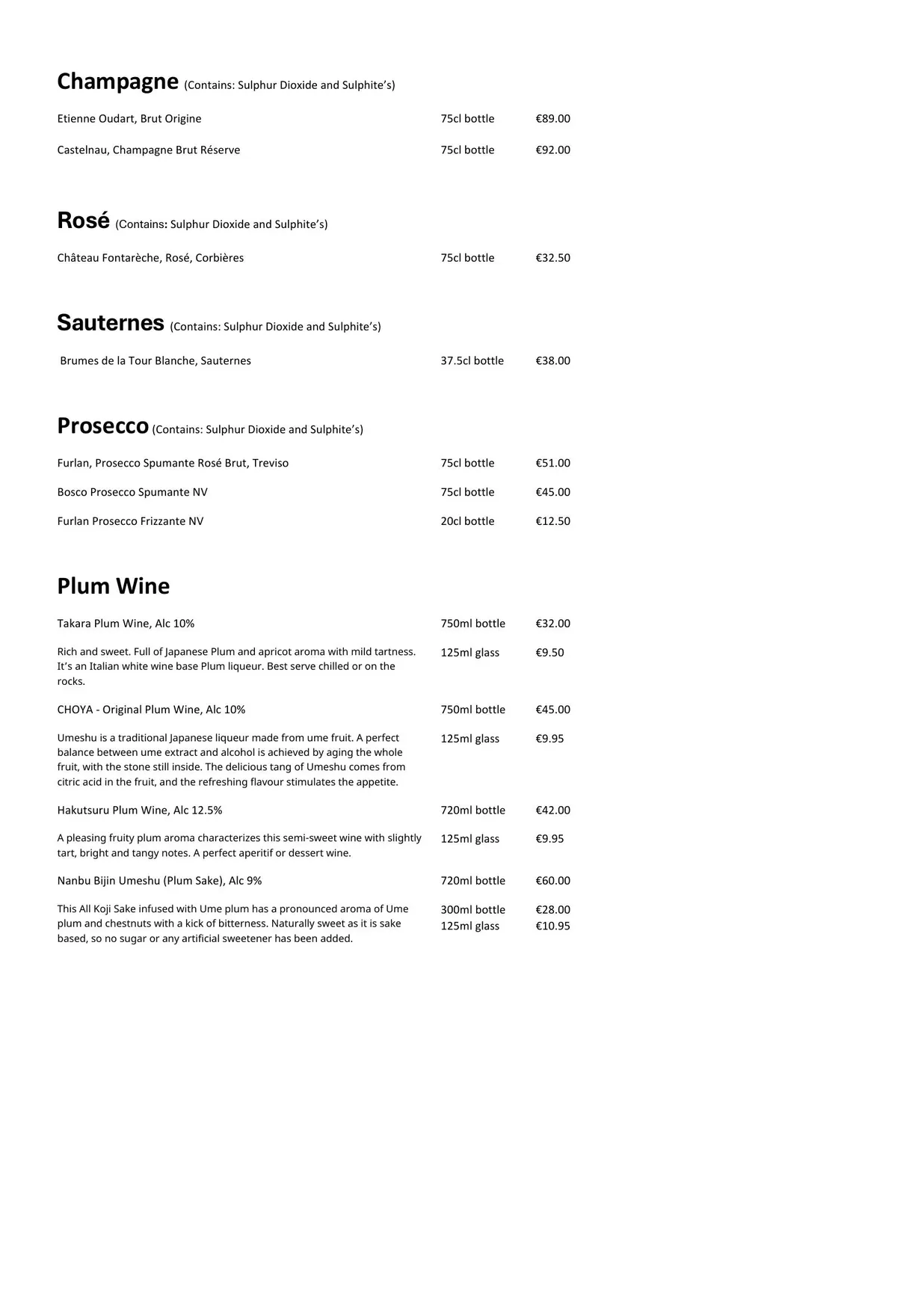 Hana Izakaya menu, page 9