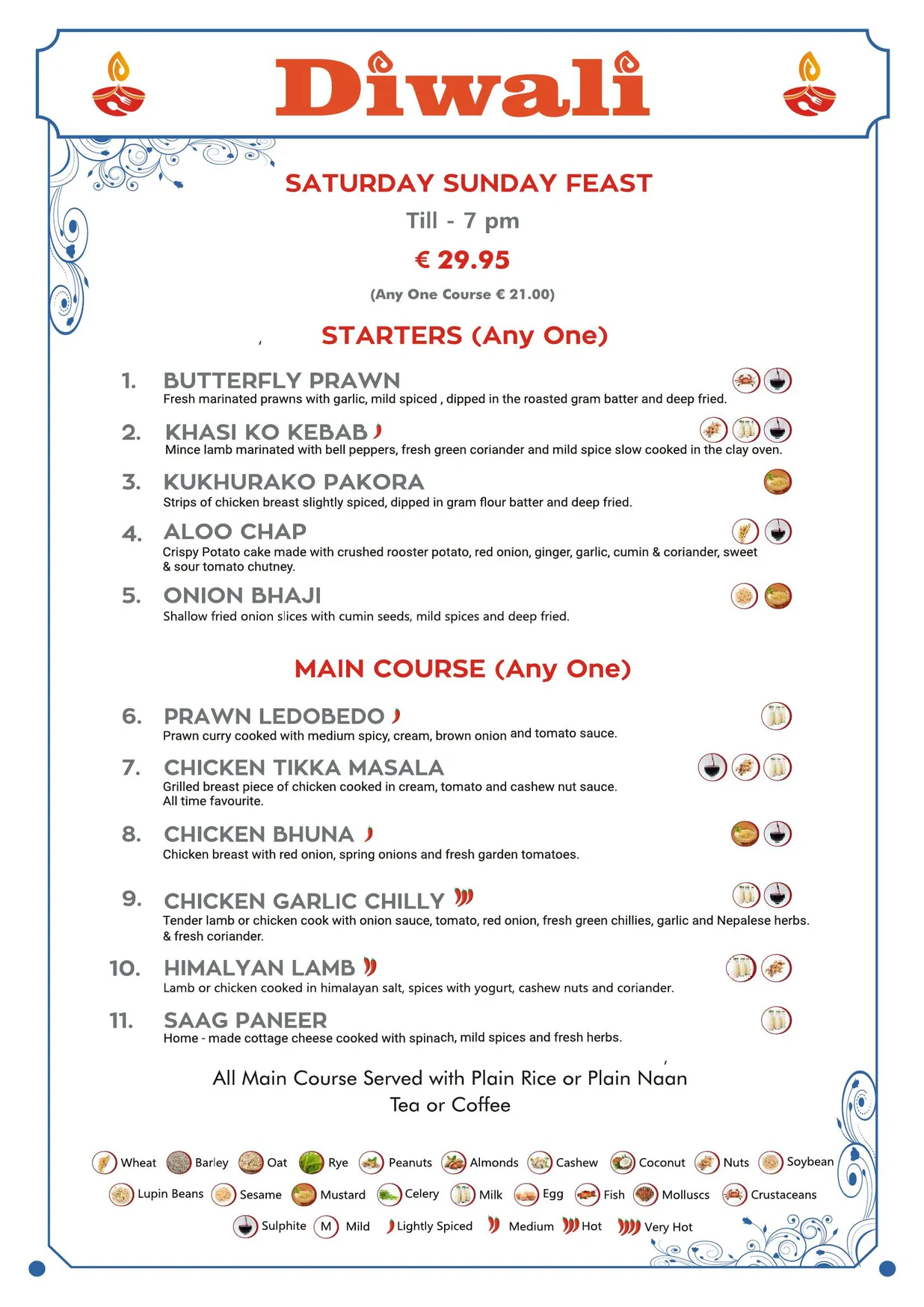 Diwali Camden Street menu, page 13