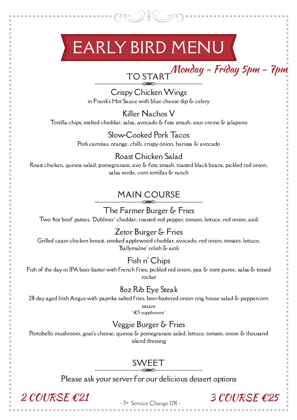 Farmer Browns Bath Avenue menu, page 4