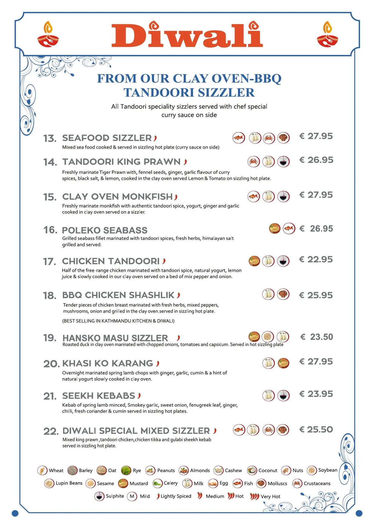 Diwali Camden Street menu, page 4