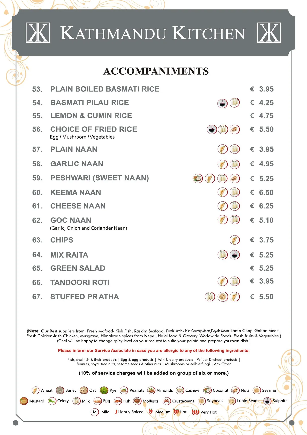 Kathmandu Kitchen menu, page 8