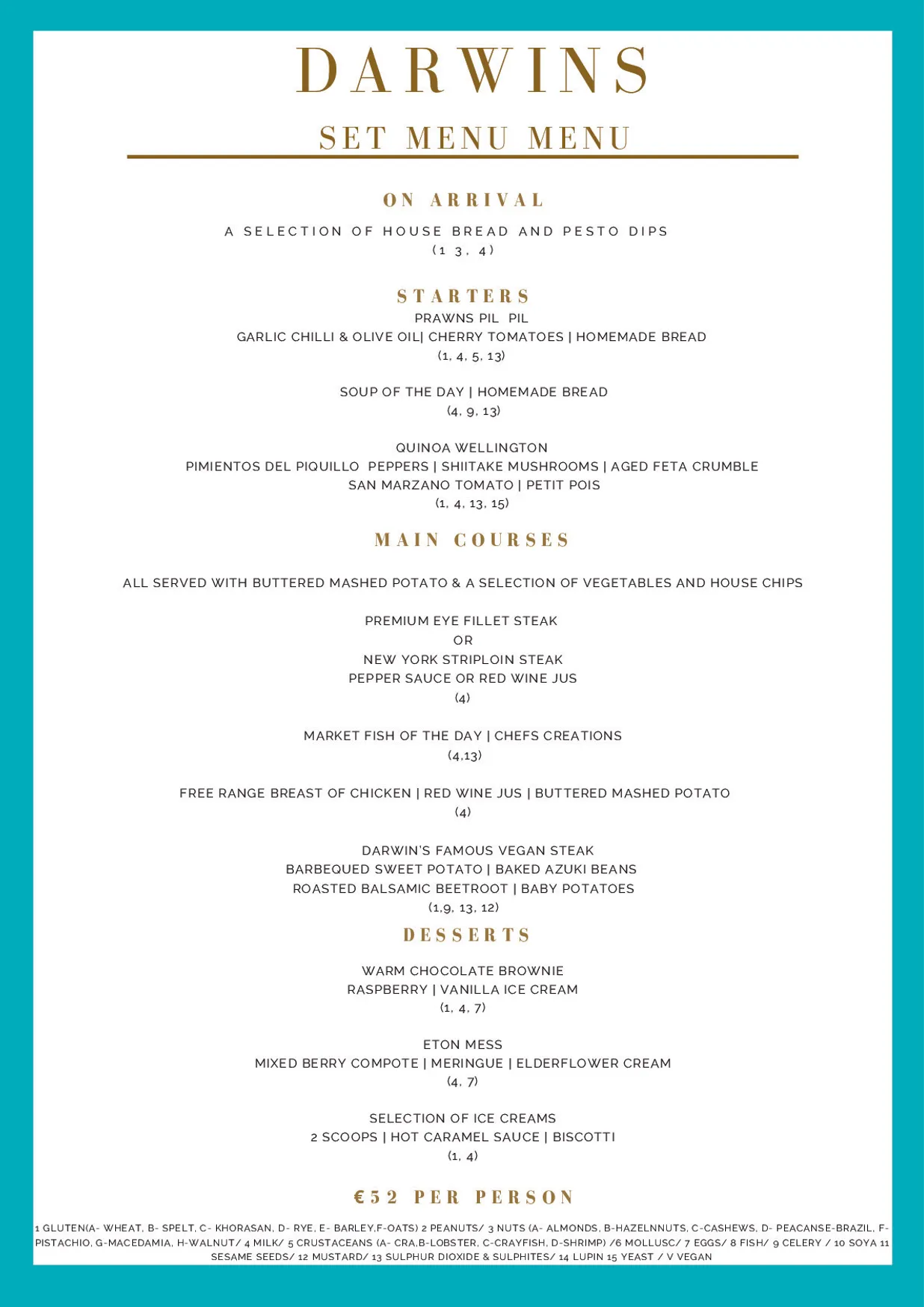 Darwins menu, page 4