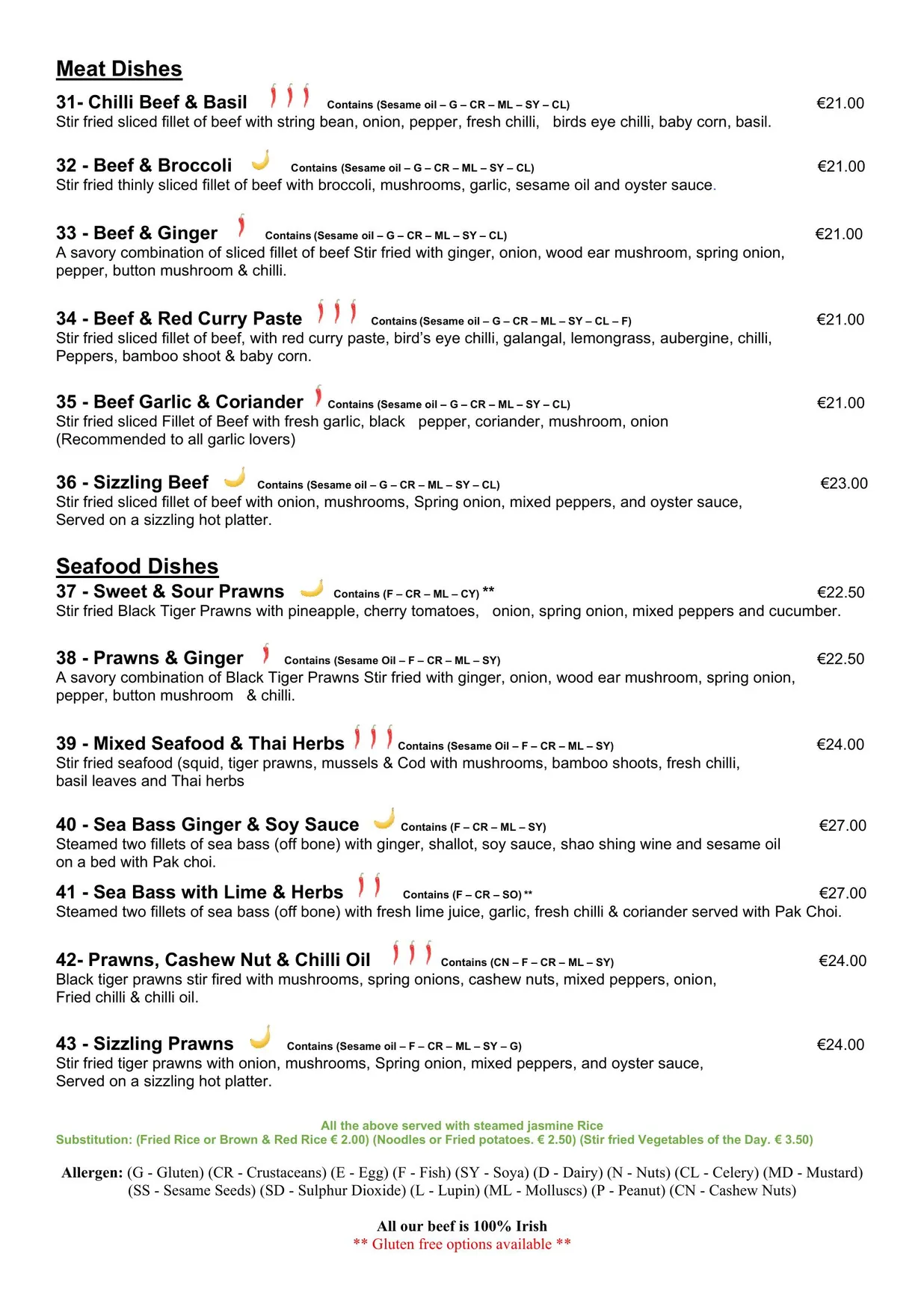 Chilli Banana menu, page 4