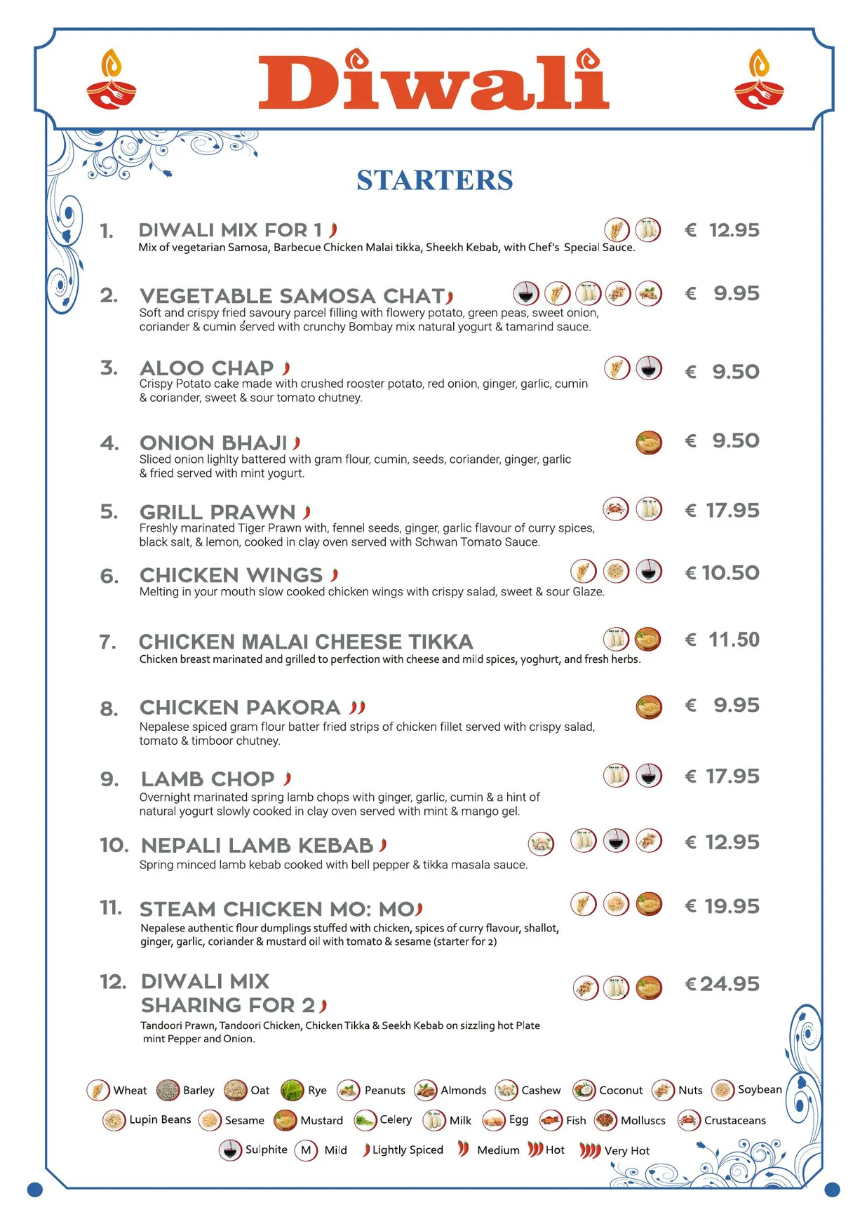 Diwali Restaurant menu, page 7