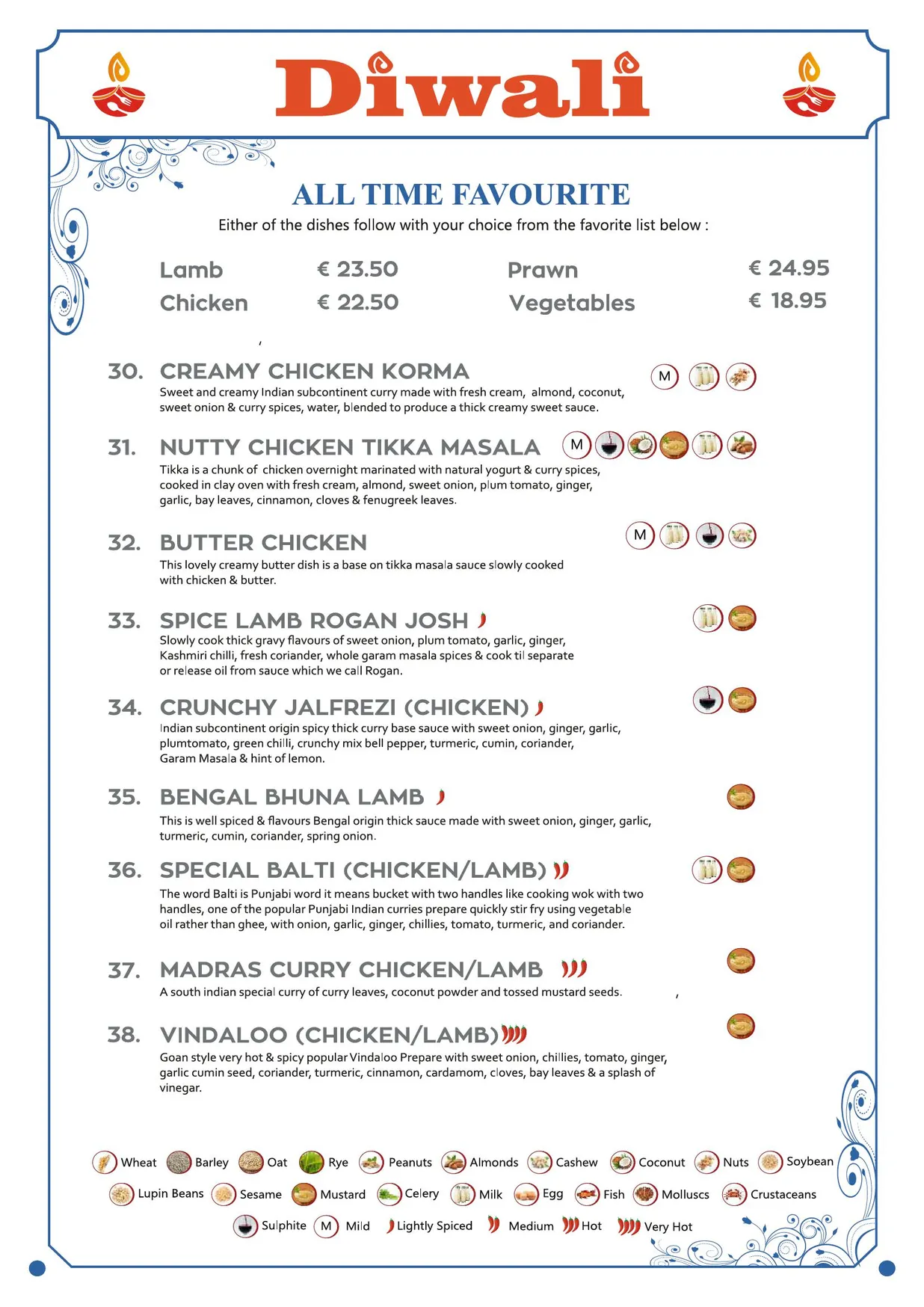 Diwali Camden Street menu, page 6