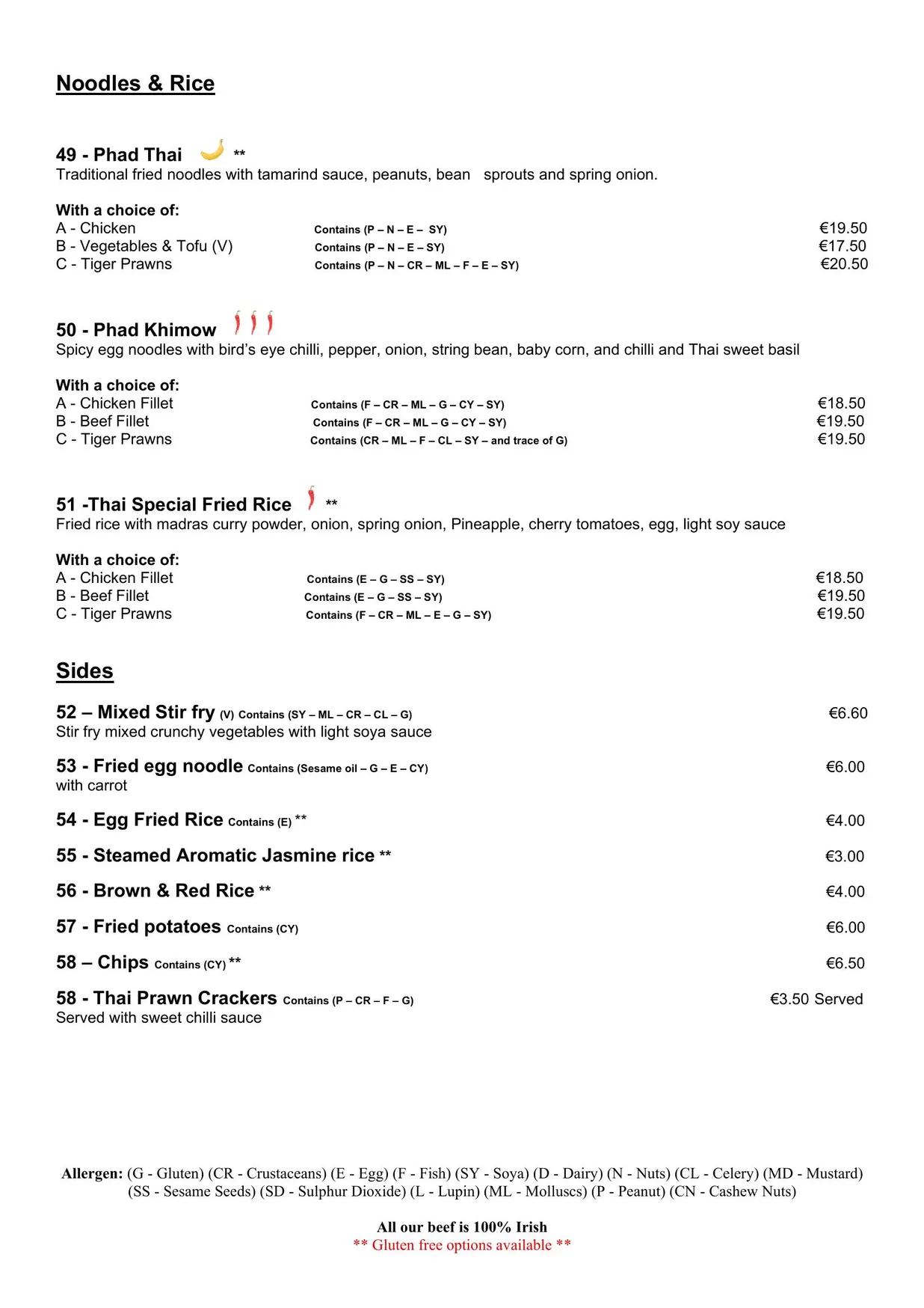 Chilli Banana menu, page 6