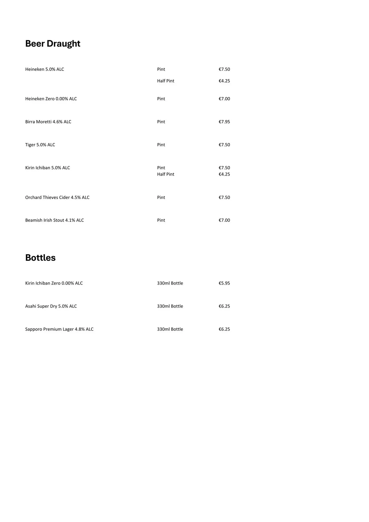 Hana Izakaya menu, page 13