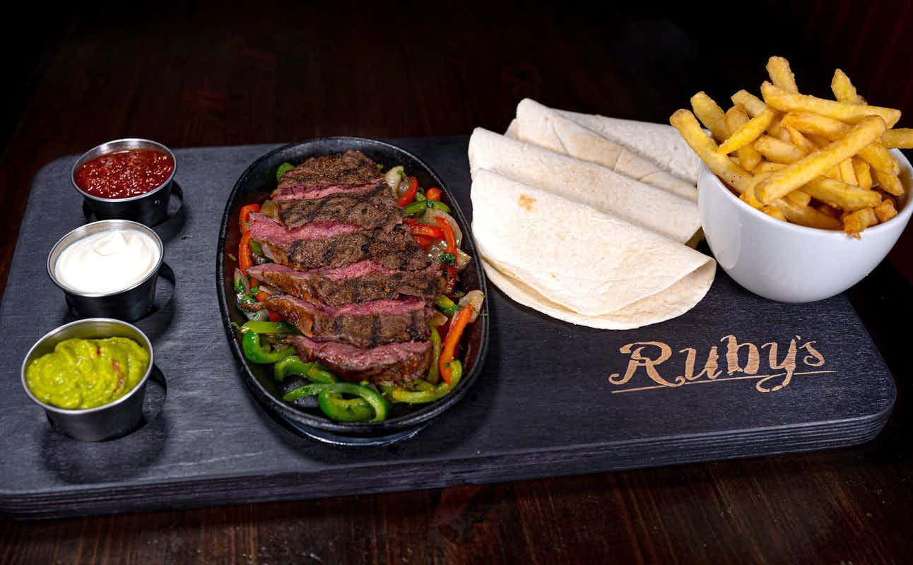 Enjoy Pizza and Pub Food cuisine at Ruby's Pizza & Grill in Point Square, Dublin