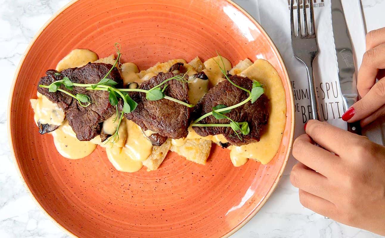 Enjoy Irish cuisine at Gallagher's Boxty House in Temple Bar, Dublin
