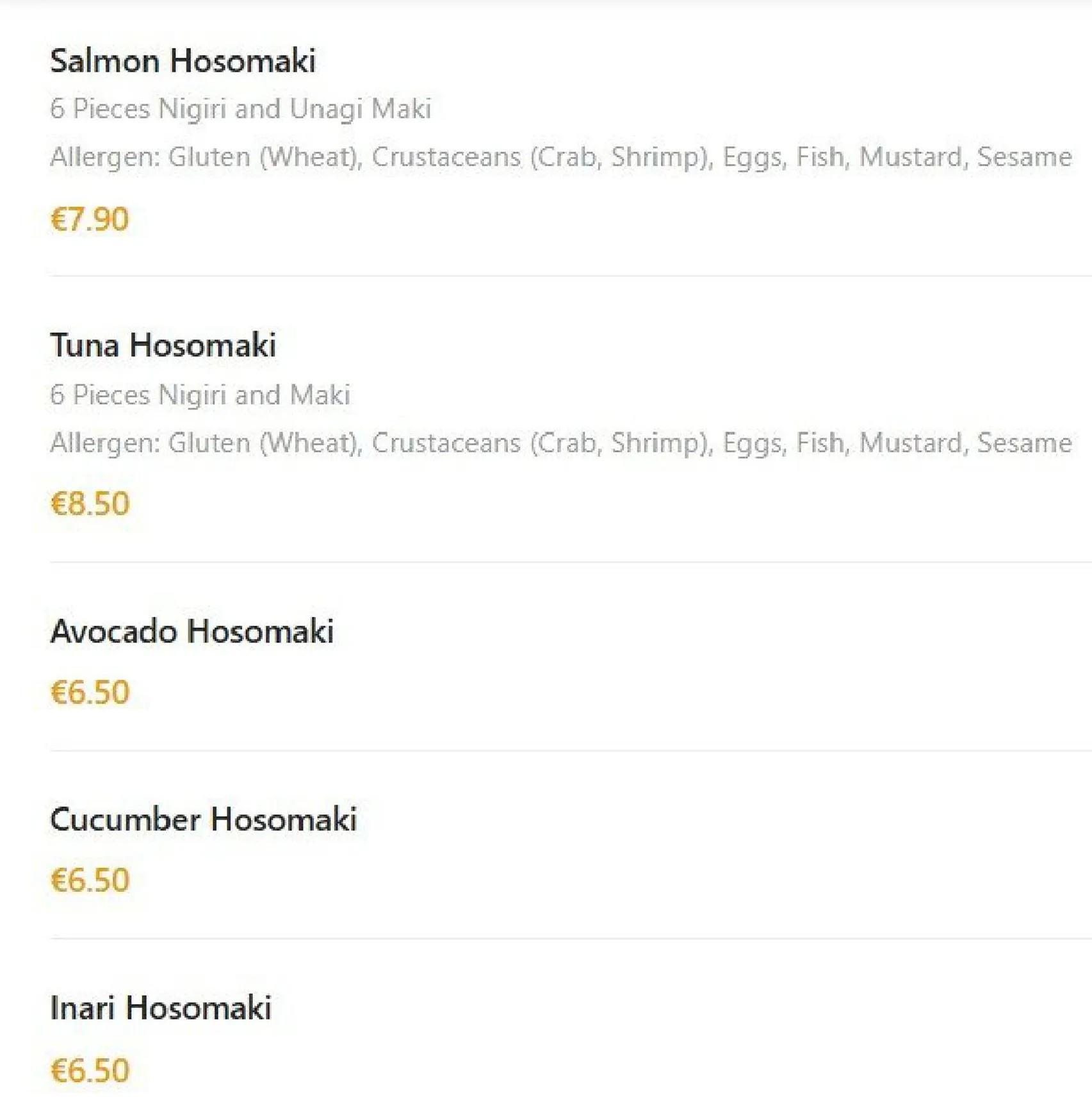 Izushi Izakaya menu, page 3