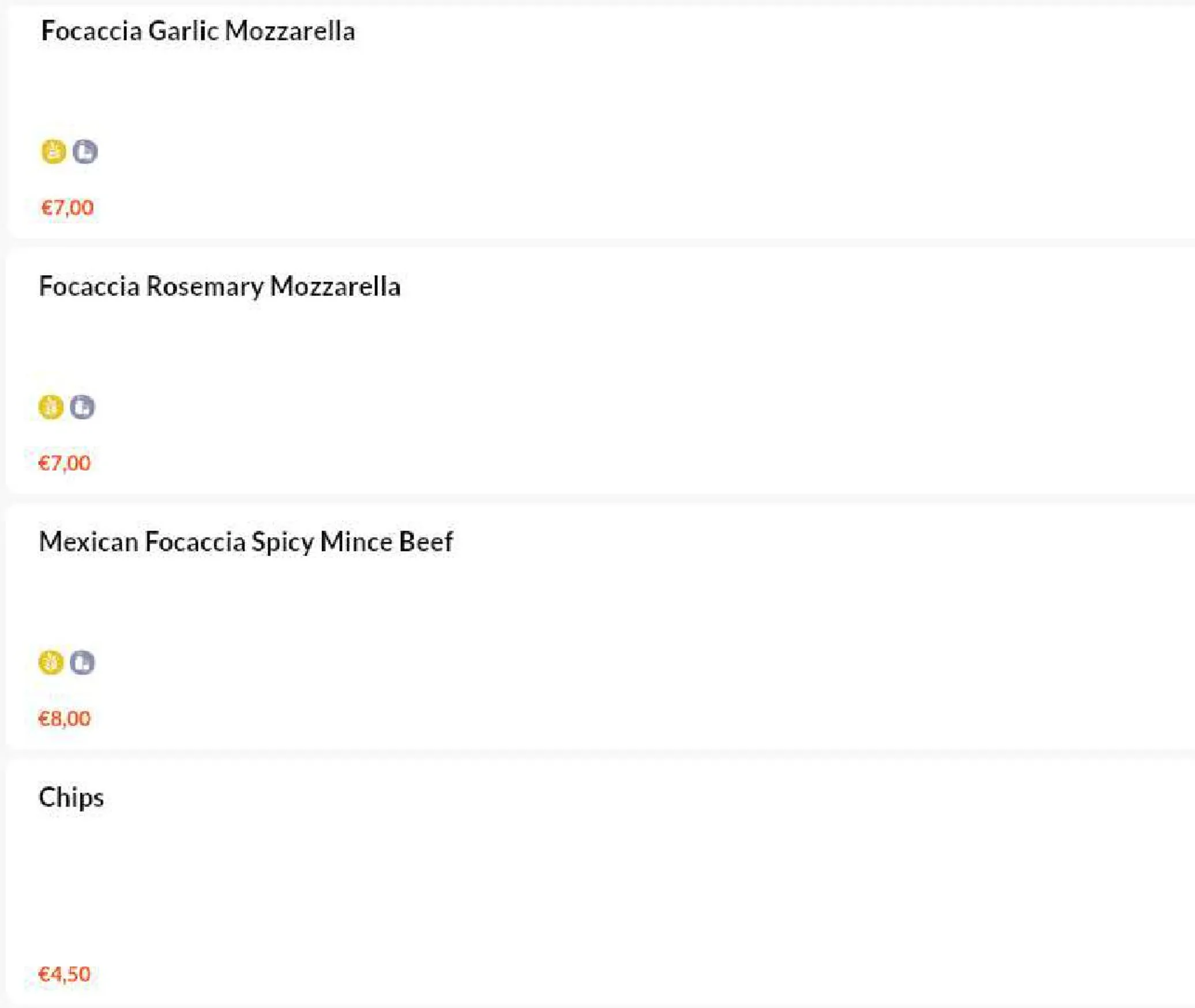 Moodz menu, page 3