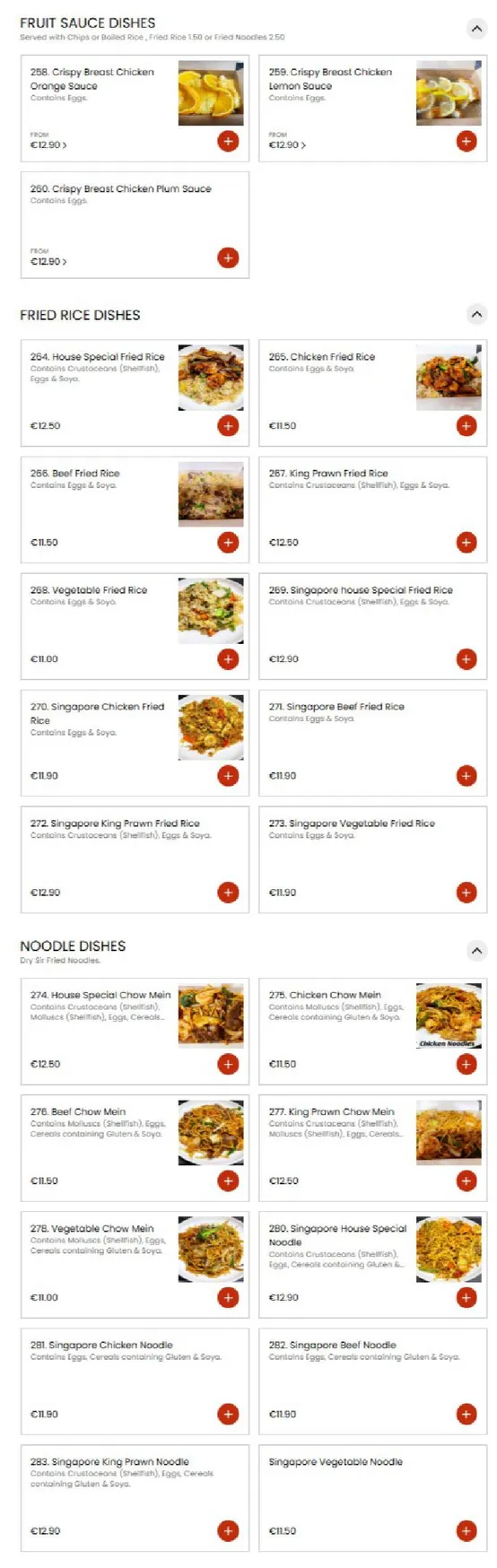 Izumi menu, page 15