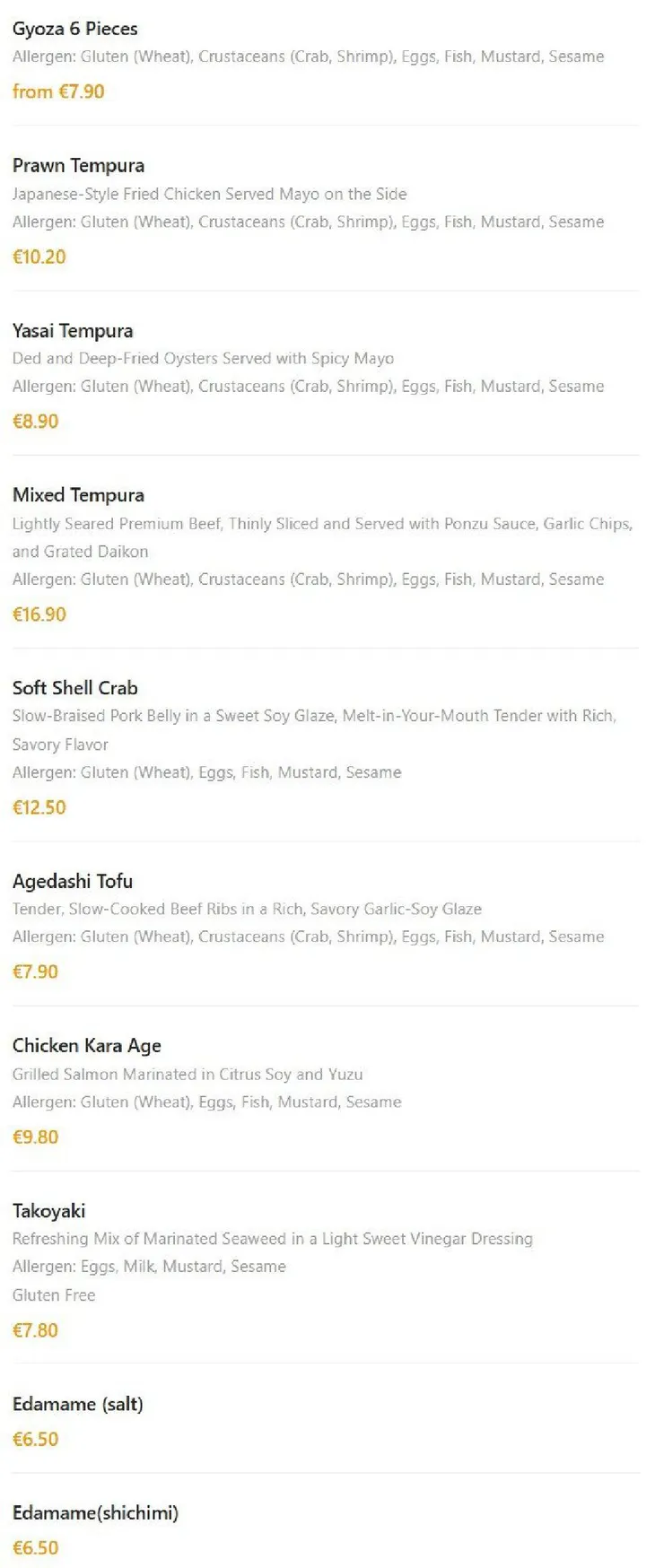 Izushi Izakaya menu, page 6